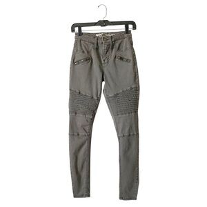 Mossimo High Rise Jeggings Women's Size 00/24 Olive Super Stretch Jeans Boho